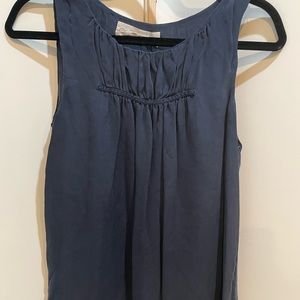 100% silk blue blouse